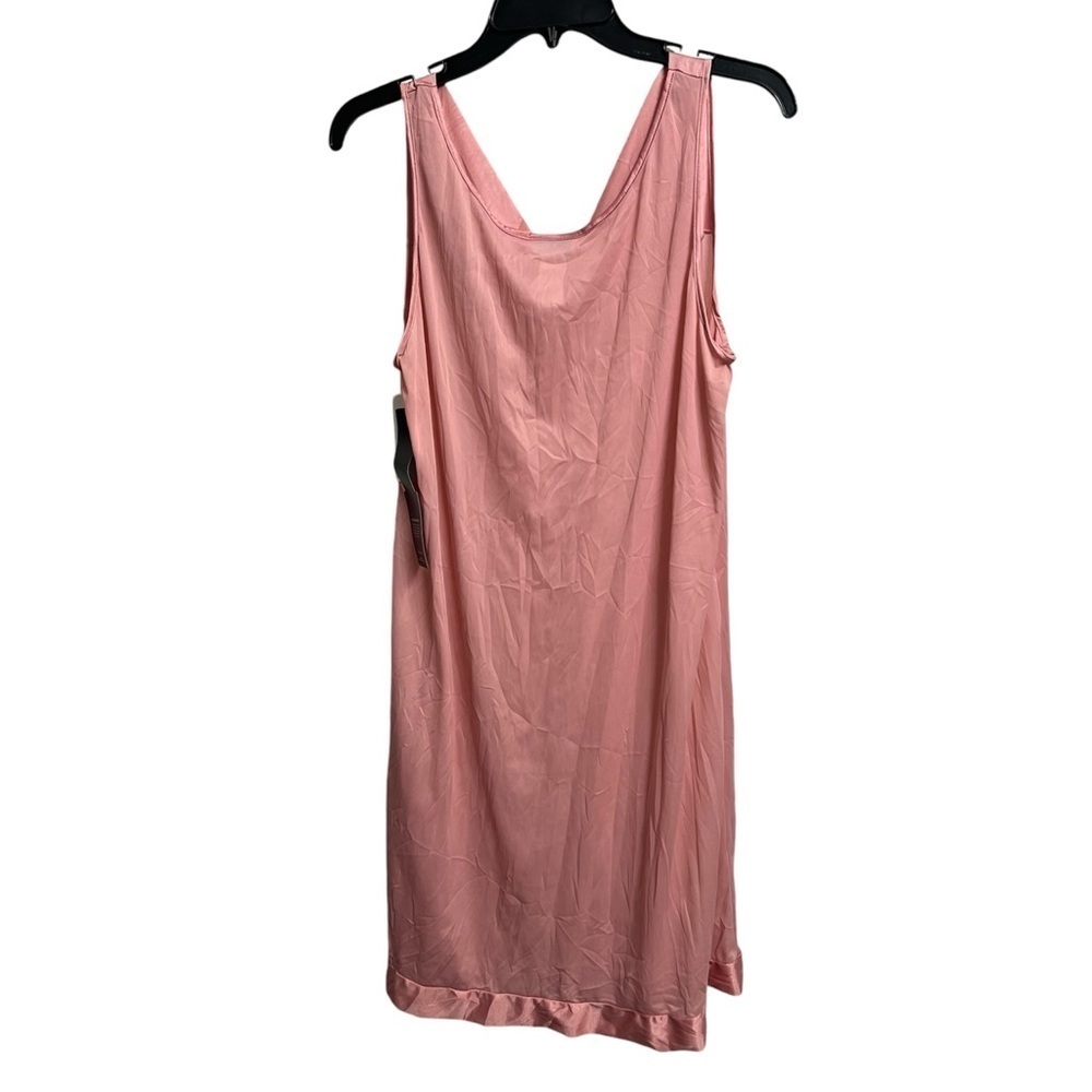 Vanity Fair Nightgown Medium Nylon Silky Knee Length Pink USA VIntage 70s - Picture 5 of 5